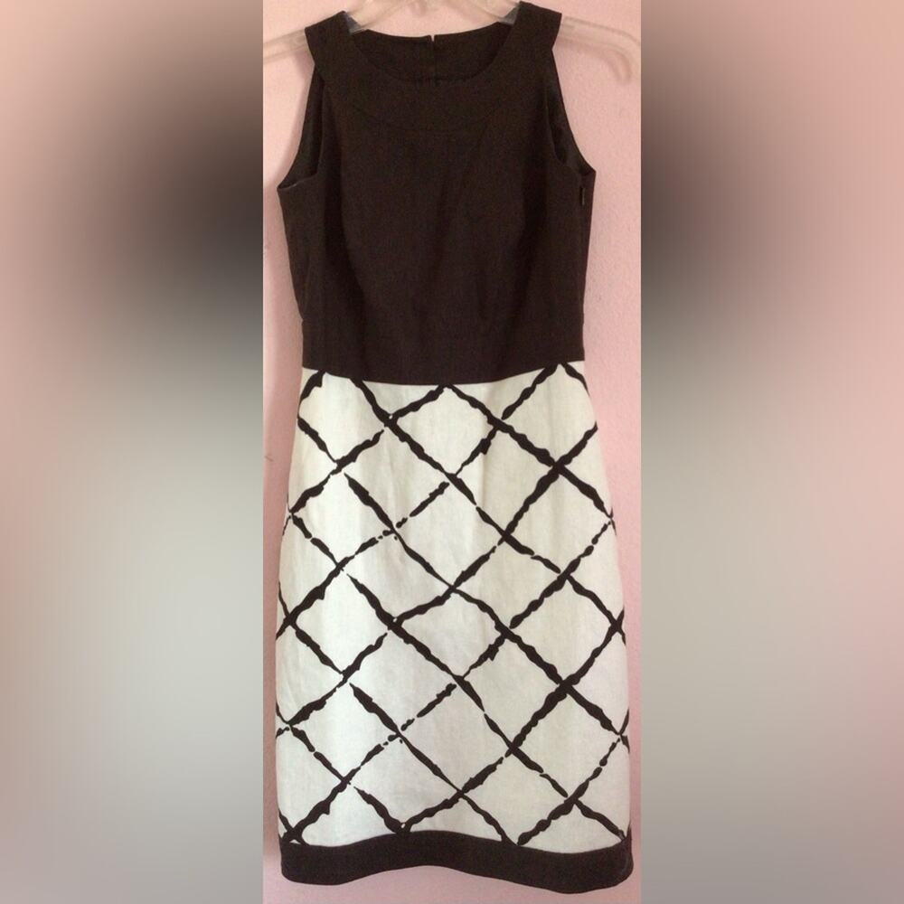NWT Ann Taylor brown cream sleeveless dress size 00P